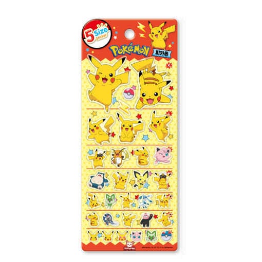 ポケモン シール/ステッカー セット 韓国限定 ポケモン5サイズステッカーセット | シールまとめ売り