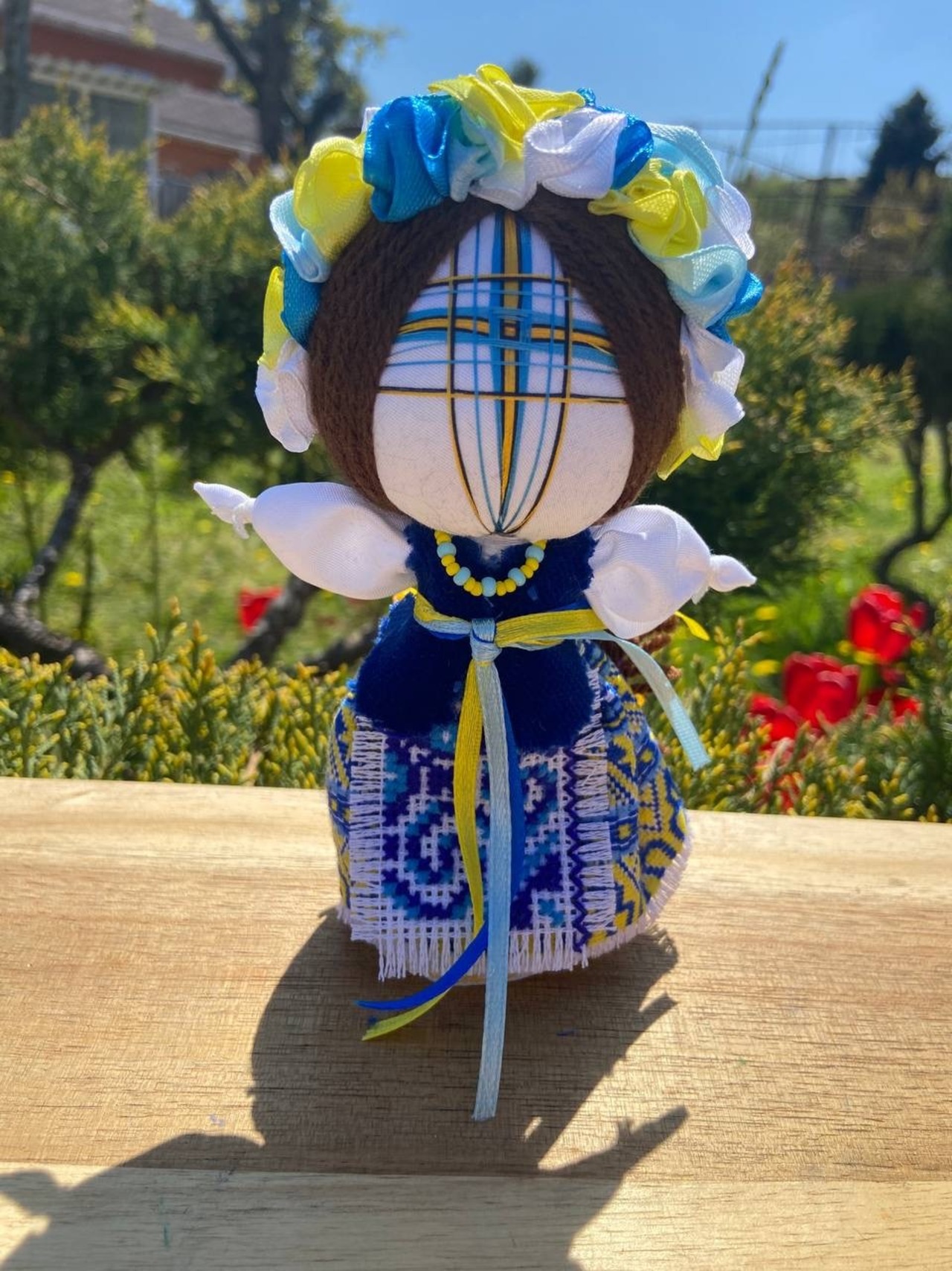 UA.Designer手作りモタンカ 14cm（ウクライナの御守り）スタンド付き - 2