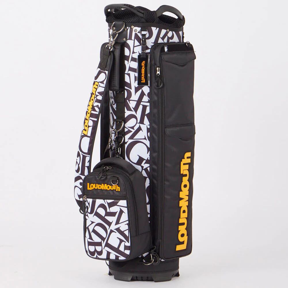 ラウドマウス　LOUDMOUTH　アルファベットスープ　9型　キャディバッグ LOUDMOUTH】9型 コンビニエンス キャディバッグ アルファベットスープ