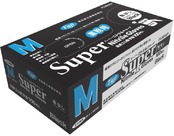 フジ スーパーニトリルグローブ 粉無し ブラック M 100枚入り