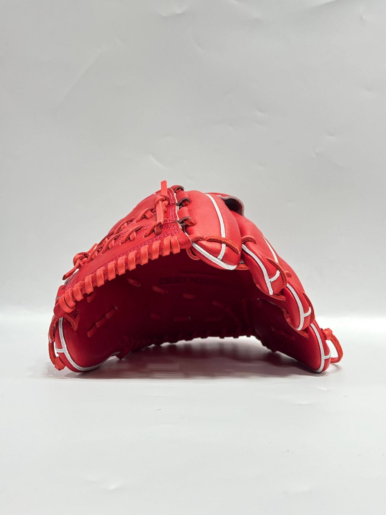 ごりら印の野球道具 限定硬式グラブ 高校野球対応 SKRー20型 右投げ用 レッドオレンジ×レッドオレンジ・画像6