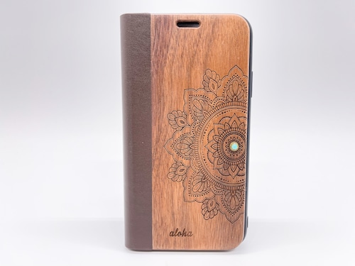 手帳型 wood case2