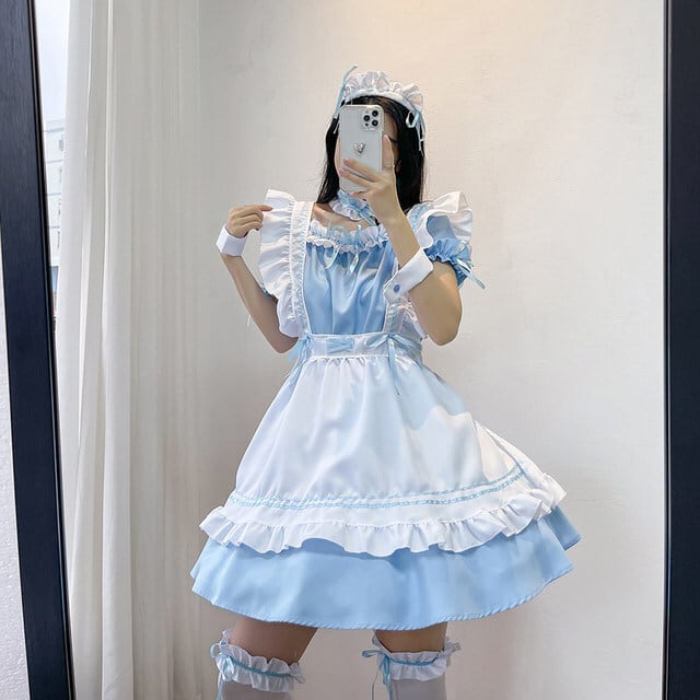 リボンフリルエプロンメイド風コスチュームセット | Milky Rag
