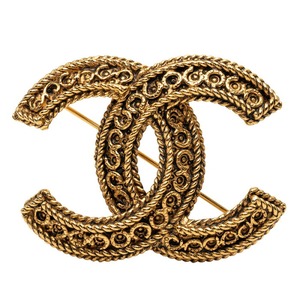 シャネル ヴィンテージ ココマーク ブローチ ゴールド メッキ レディース CHANEL 【中古】