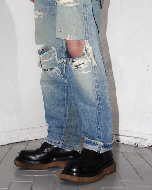 70s Levi's "501" Denim Pants "BORO"