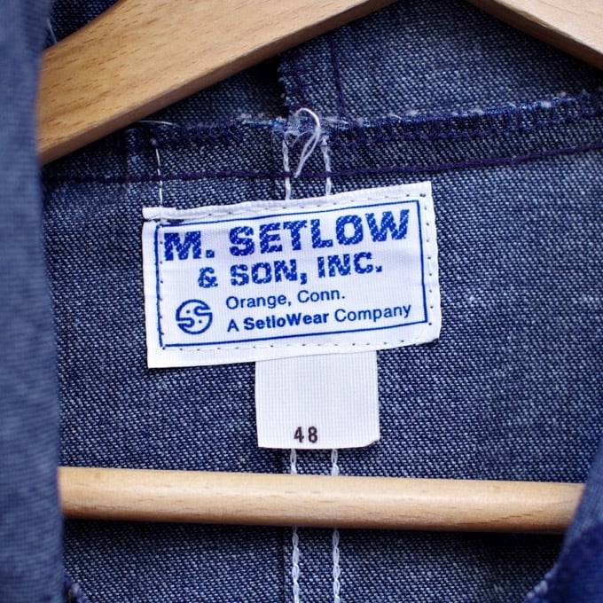 NOS !! 1970s M.Setlow & Son,Inc. Denim All in One with Hood 