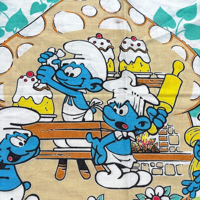 【インテリア】80s vintageピローケース［スマーフ③］