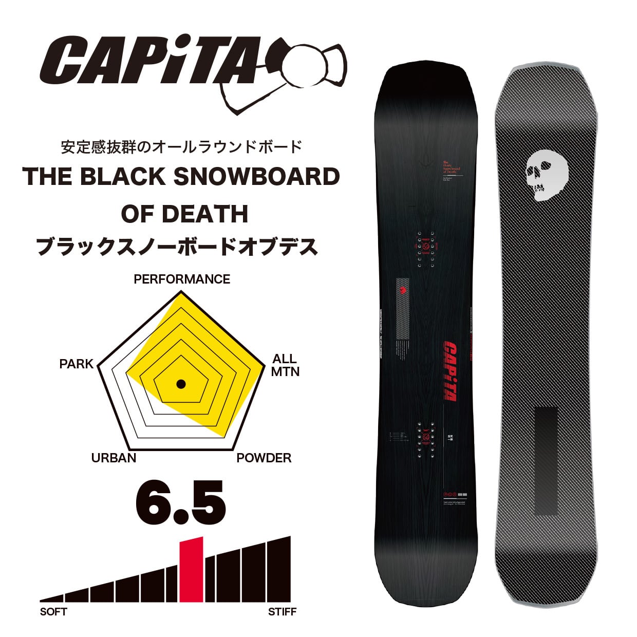 23-24年モデル CAPITA .『 BLACK SNOWBOARD OF DEATH