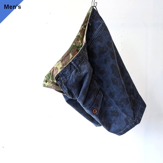 PREQUEL インディゴカモショーツ Combat Indigo Field Shorts