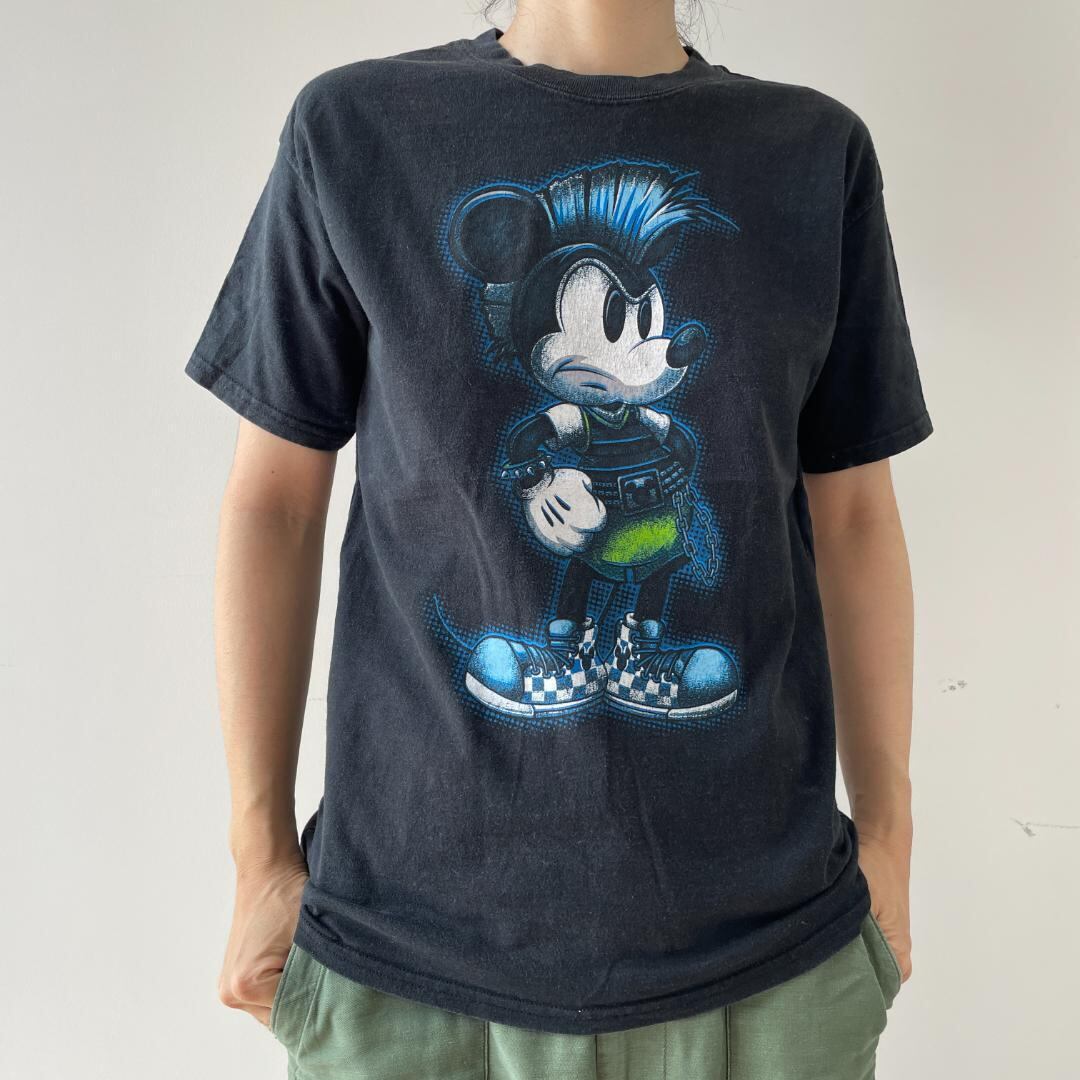 GF376 00s ミッキー モヒカン USA Tシャツ ディズニー S-XS