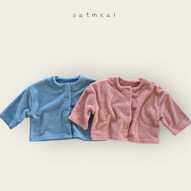 bebe terry cardigan【oatmeal】※予約商品