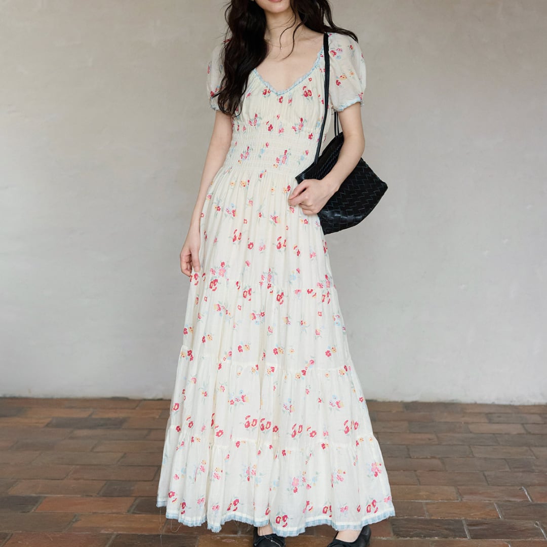 floral tiered dress