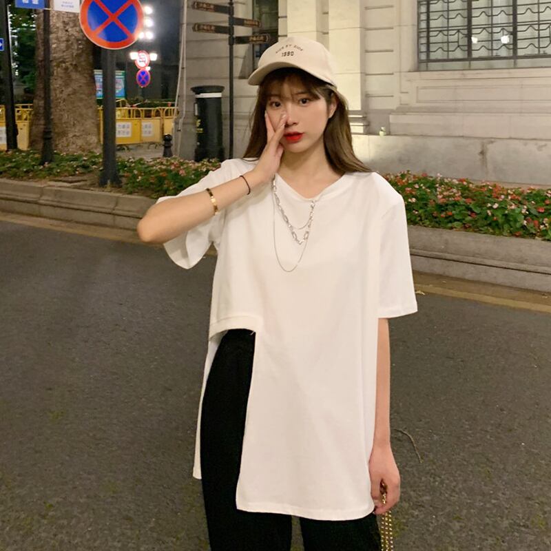 ホワイトTシャツ サマーレッドルーズスタイル 夏物 試着室28607754998