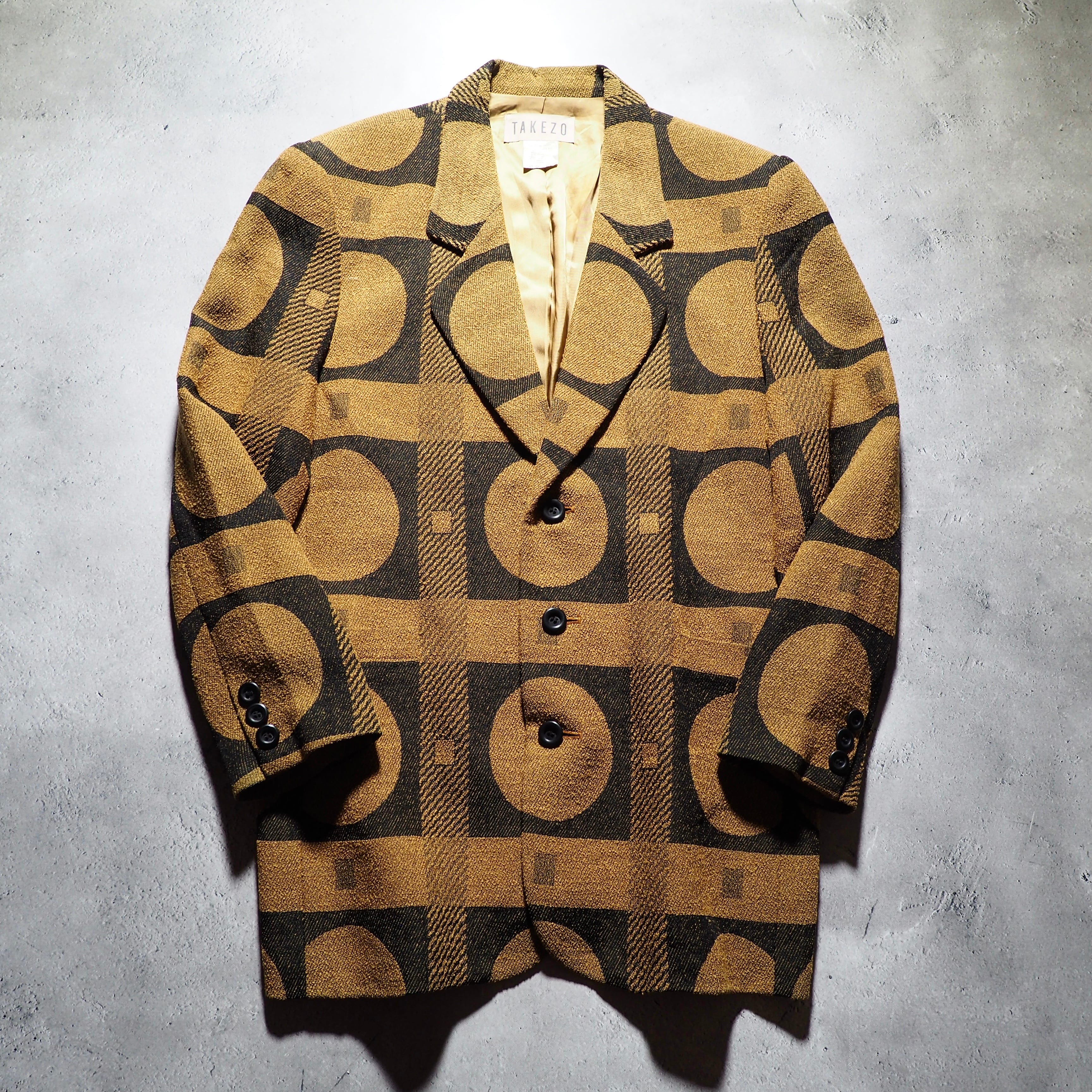 1980 - 90s ” Old TAKEZO ” Modern Contemporary art Embroidery vintage Tailored jacket