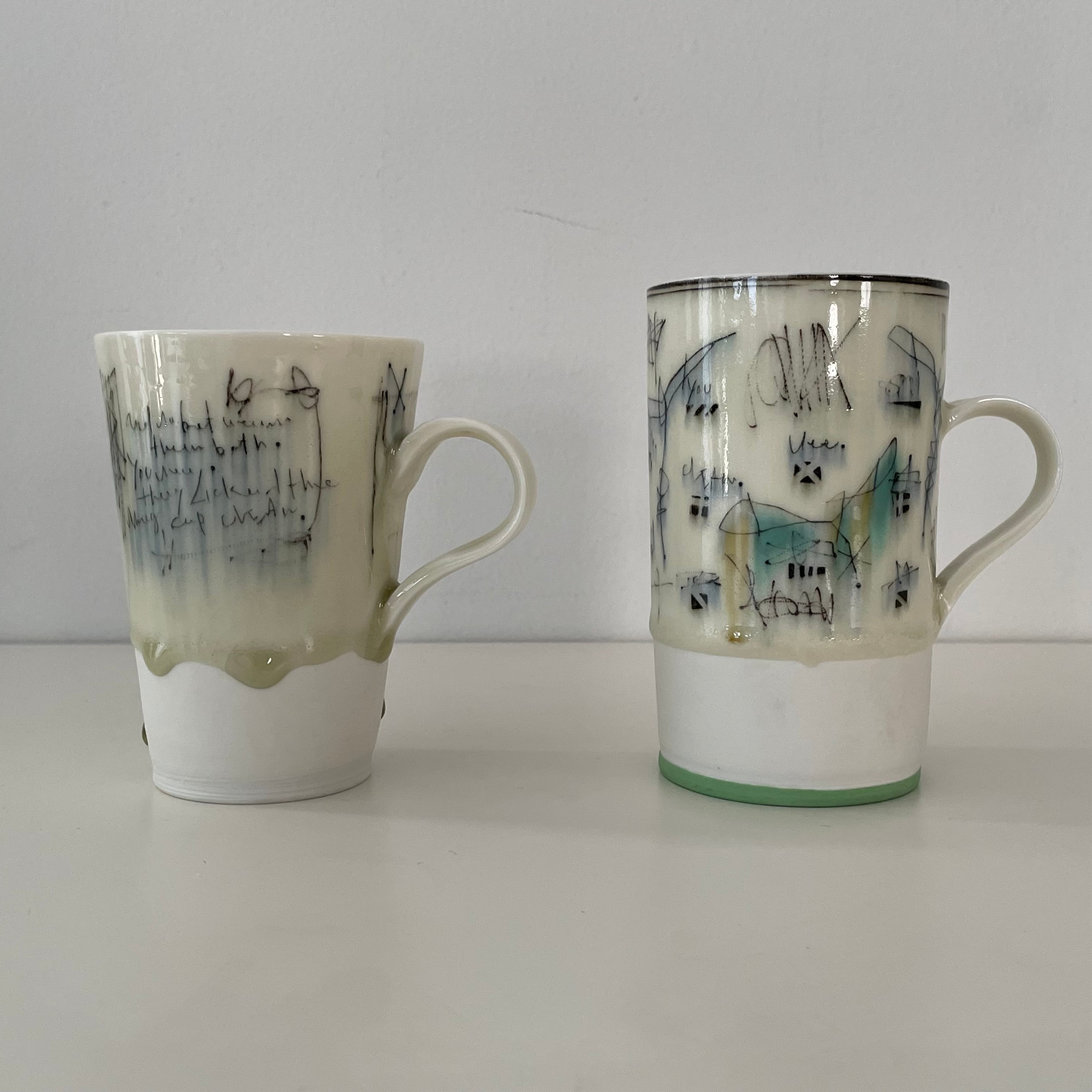 下 和弘 作 釉彩マグカップ(3) 左