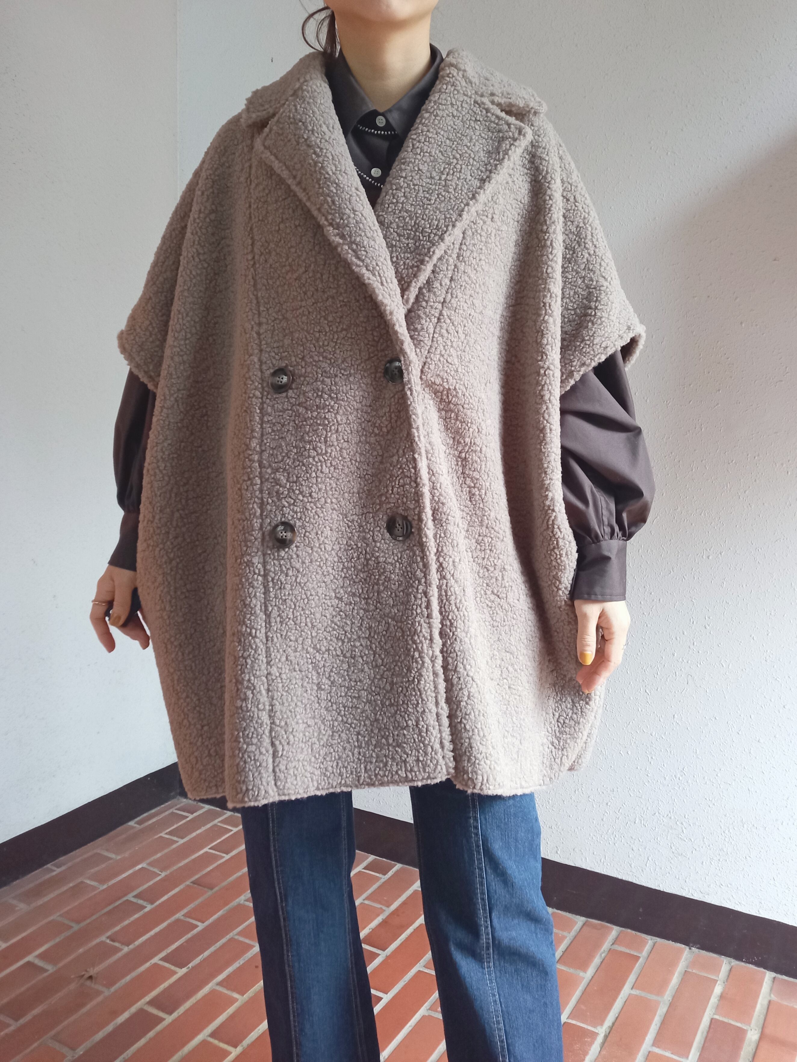 ジャケット・アウター AMERI REVERSIBLE BOA PONCHO COAT 新品AmeriREVERSIBLE BOA PONCHO COAT