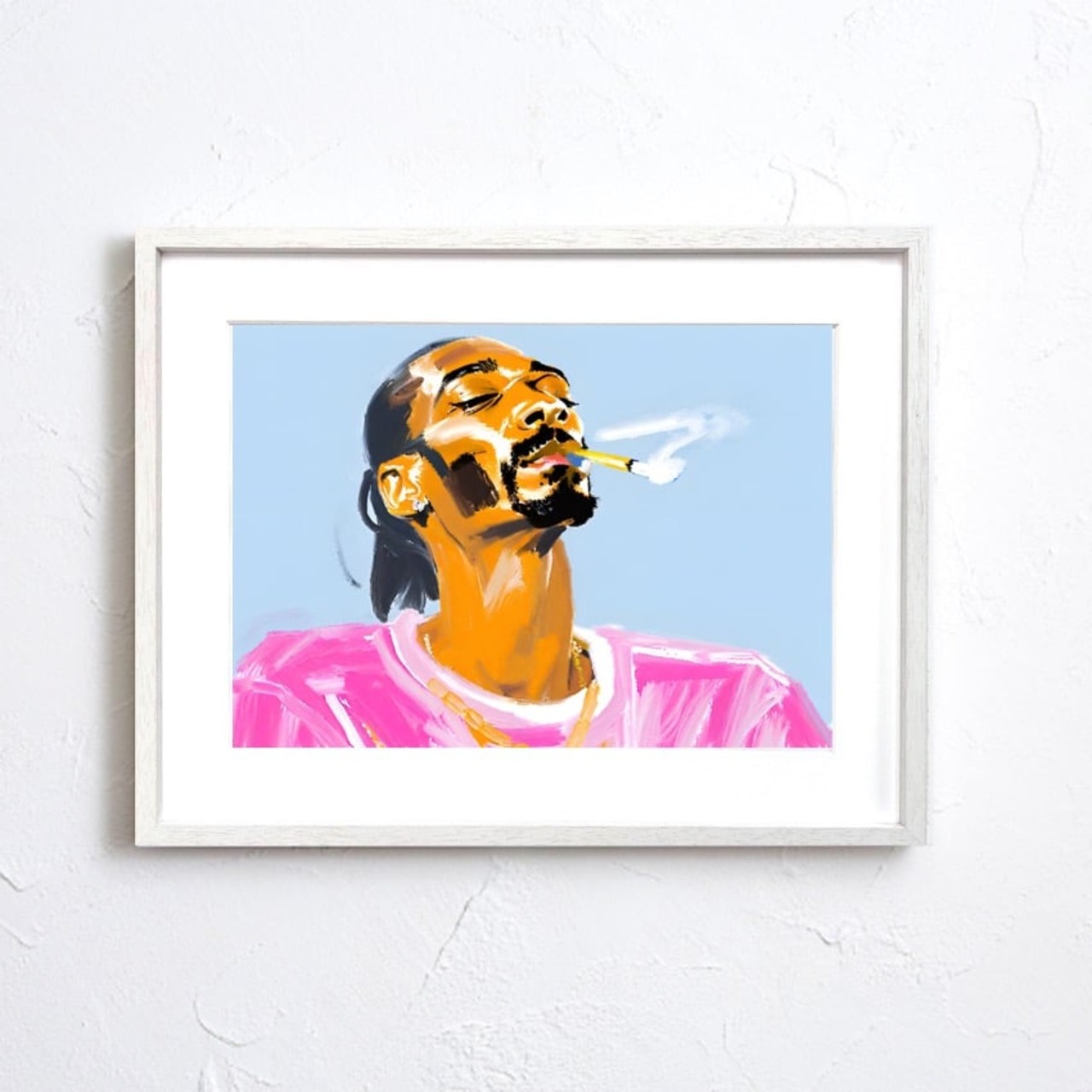 Snoop Dogg｜西海岸ヒップホップのレジェンドを描くドローイングアートポスター｜モダン・ストリートに合う額縁セットA2ポスター