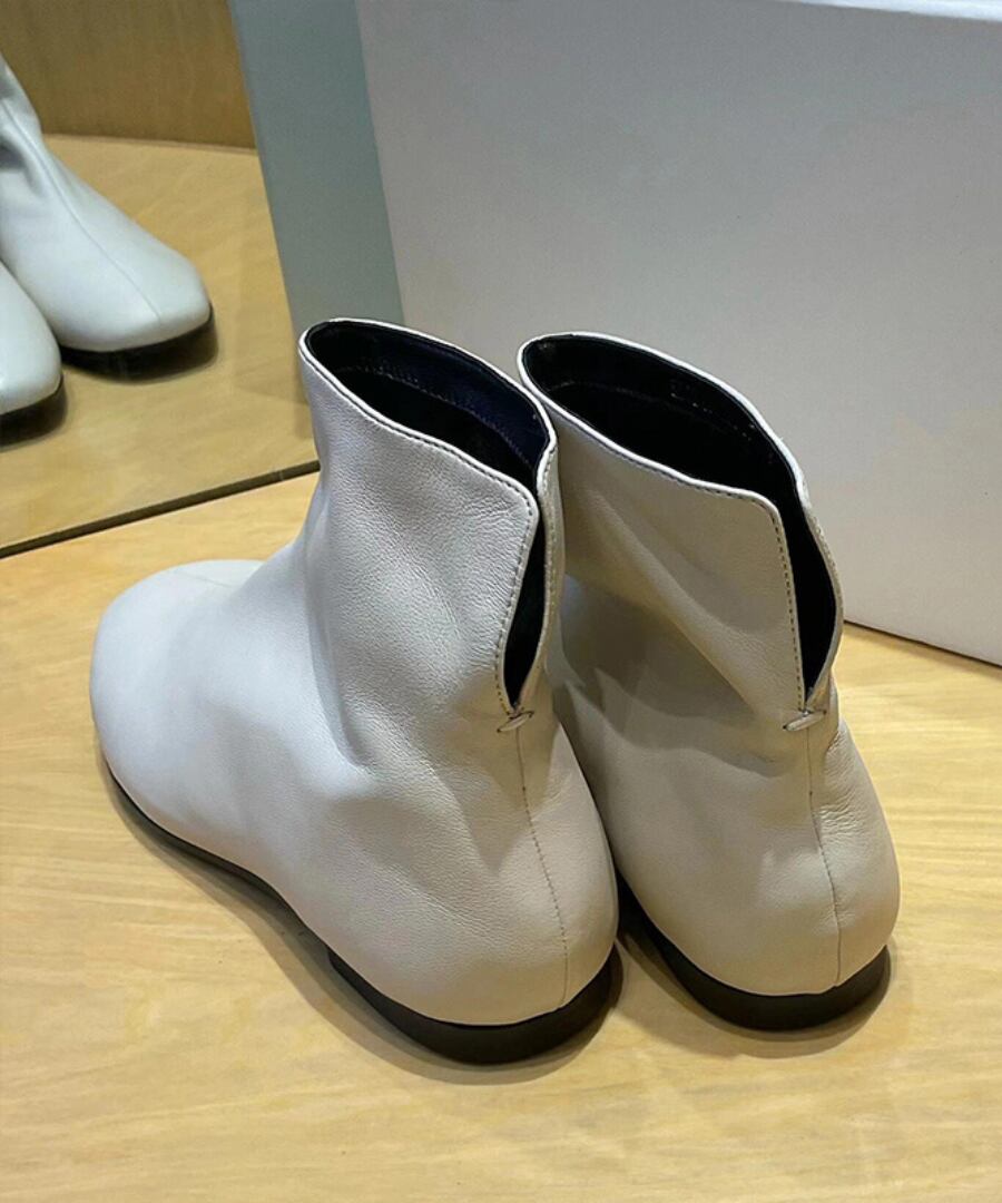 ホワイト◆柔らかブーツ【e-70404】