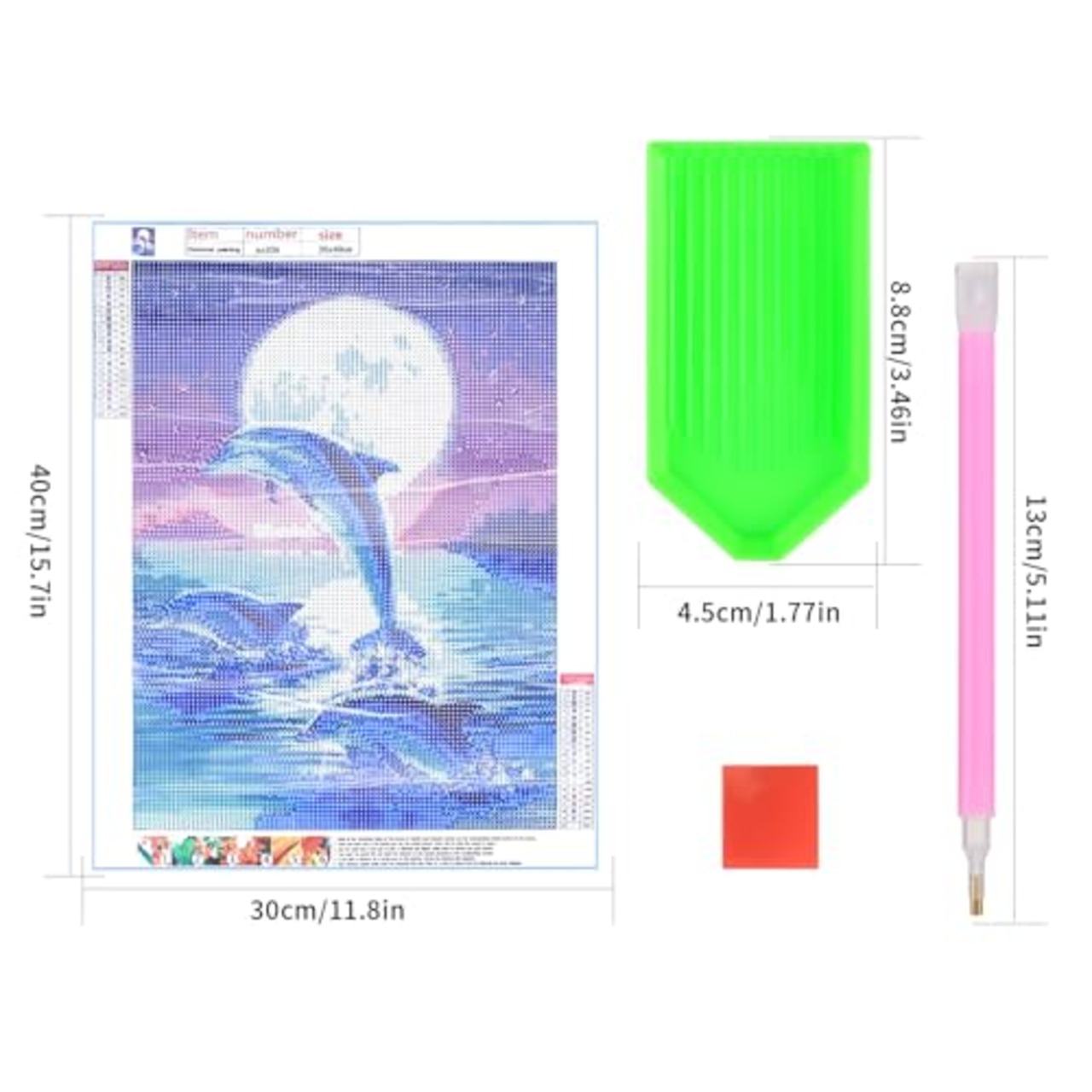 5dダイヤモンドアート 動物イルカ 5Ｄ ダイヤモンド塗装 モザイクアート ペインティング キット ビーズ絵画 全面貼り付けタイプ アート モザイクビーズ 芸術品 装飾 DIY 手芸 キット