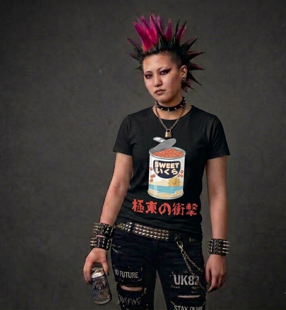 スカル H/C フロントロゴTシャツ 黒×白 | FAR EAST ROCK