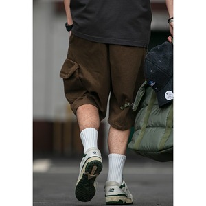 ★CASUAL DRAWSTRING POCKET FIVE-POINT PANTS　　　A0590