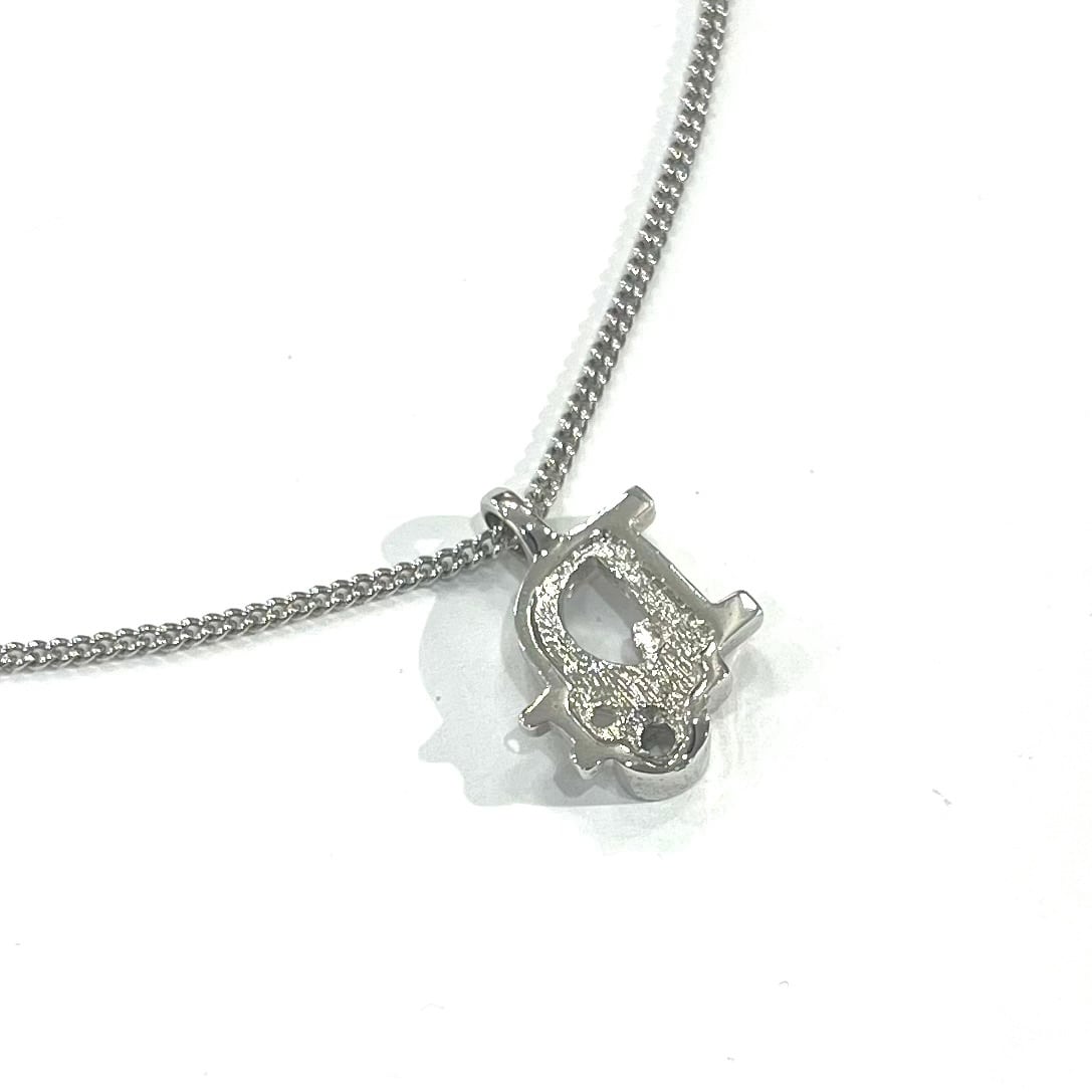 Christian Dior】2578 DIOR ディオールロゴ ラインストーンネックレス