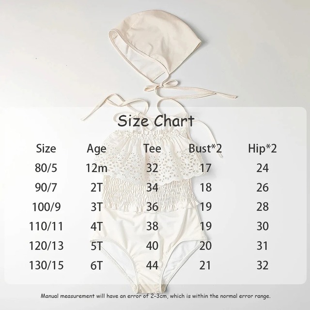 刺繍ワンピース水着&帽子セット