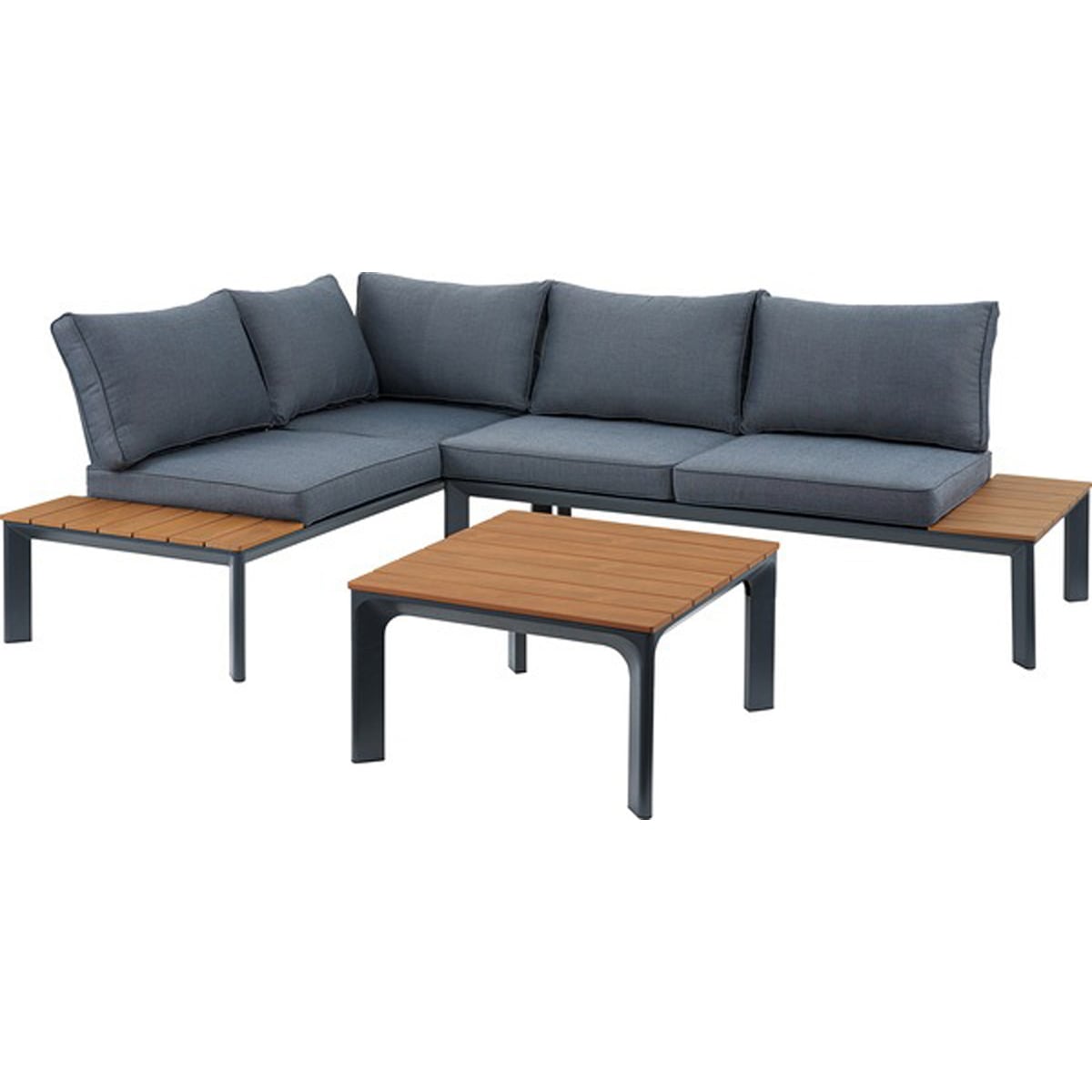 ガーデンソファ&テーブルセット アルミ ポリエステル 樹脂