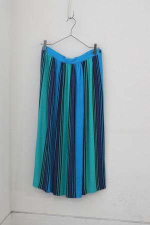 70s rayon stripe skirt