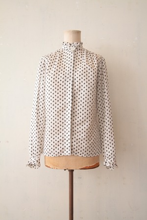 00s eu frilled patterned Shirt