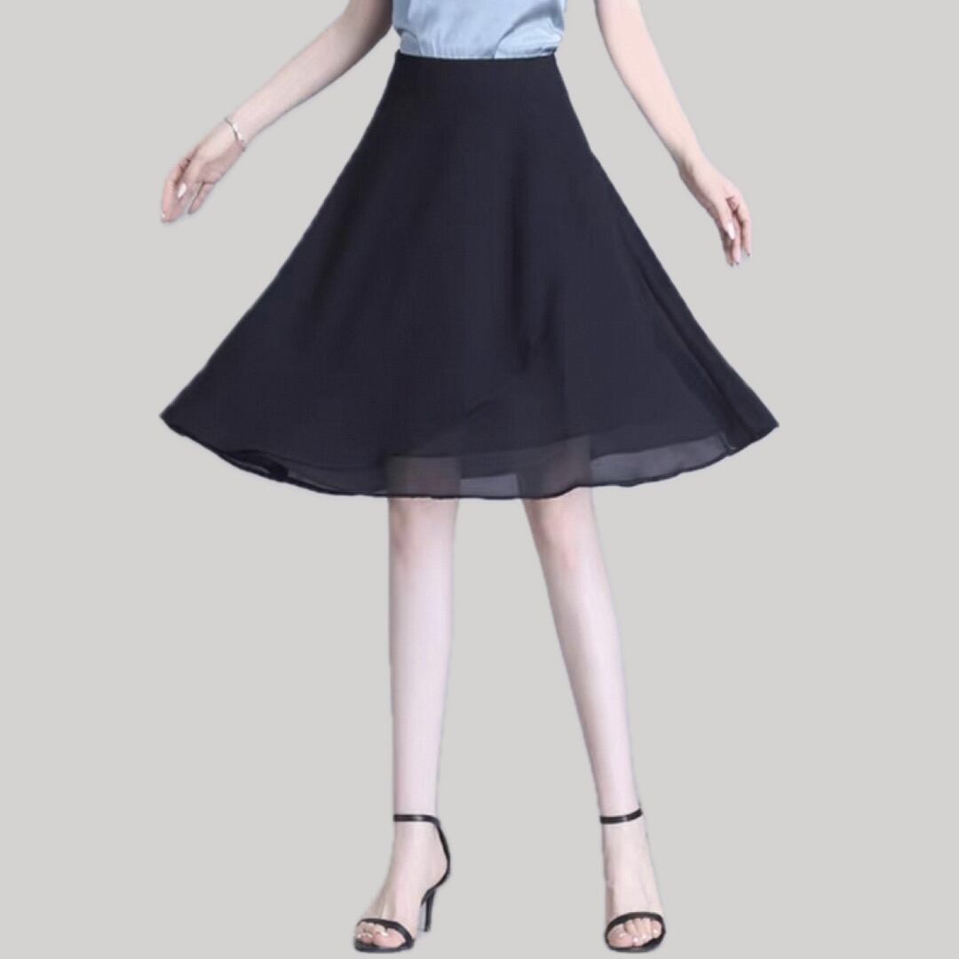 A line silhouette design chiffon flare skirt 00225