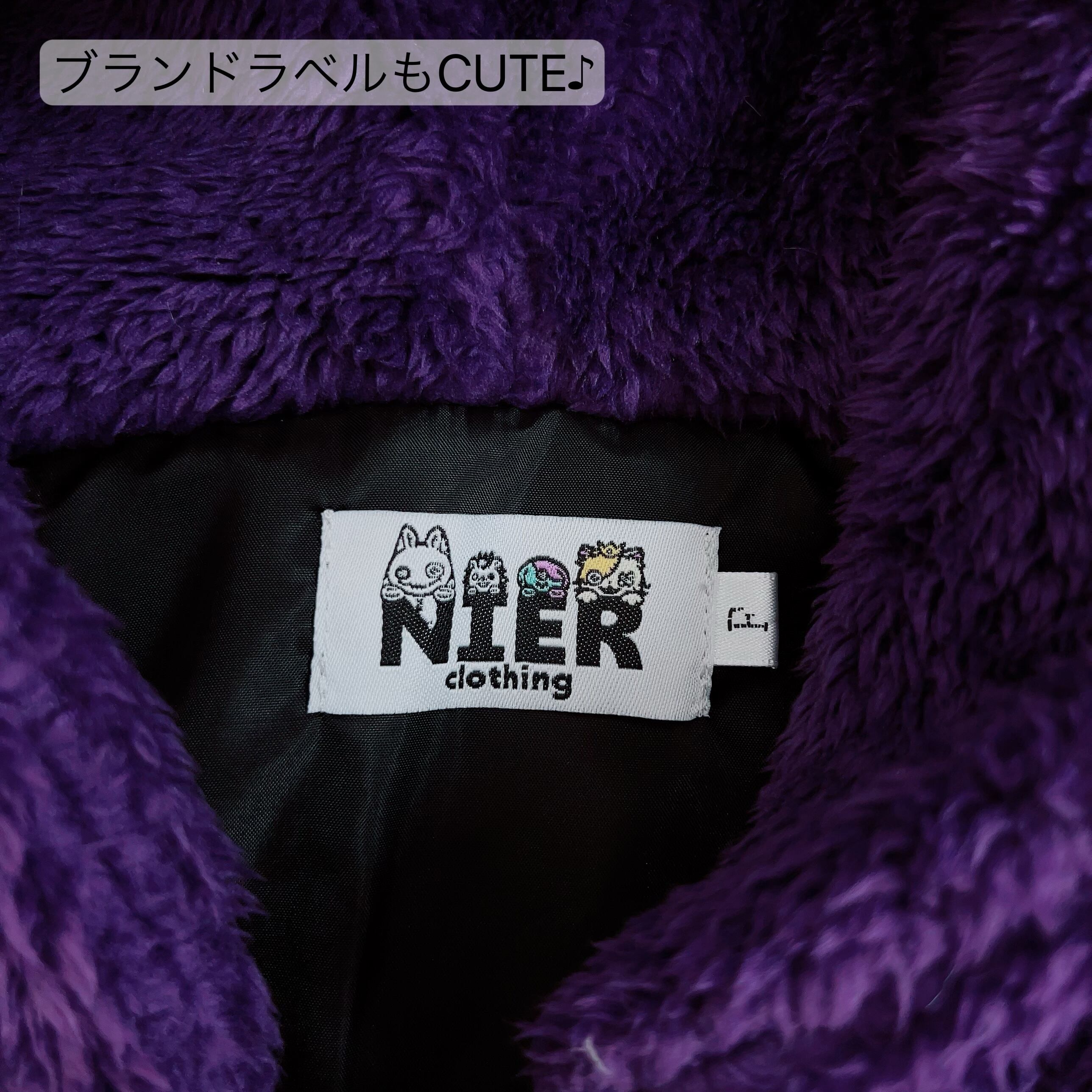 【nokcha 】2way double coat/deep purple