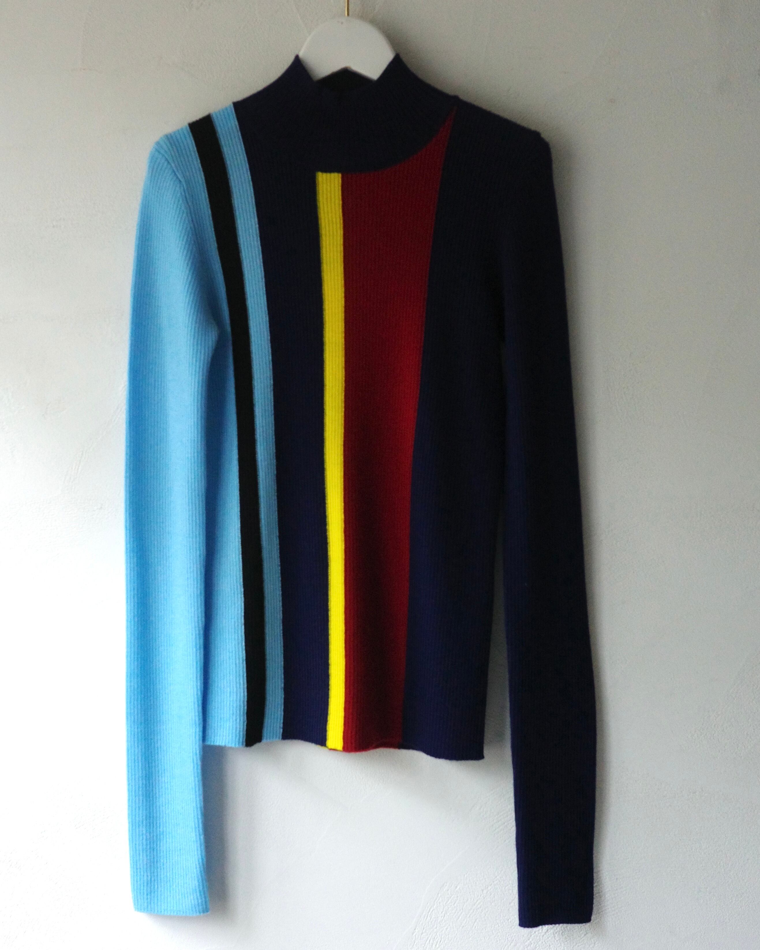 ENFOLD / STRIPE RIB PULLOVER - | LA VILLA ROUGE