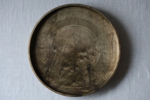 丸盆　板屋楓　鉄媒染　300mm