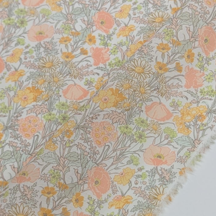 リバティ・ファブリックス タナローン Florence May フローレンスメイ オレンジ 約108×50cm