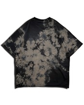 【セットアップ可】タイダイ黒染めビッグシルエット半袖Tシャツ Black Coffee