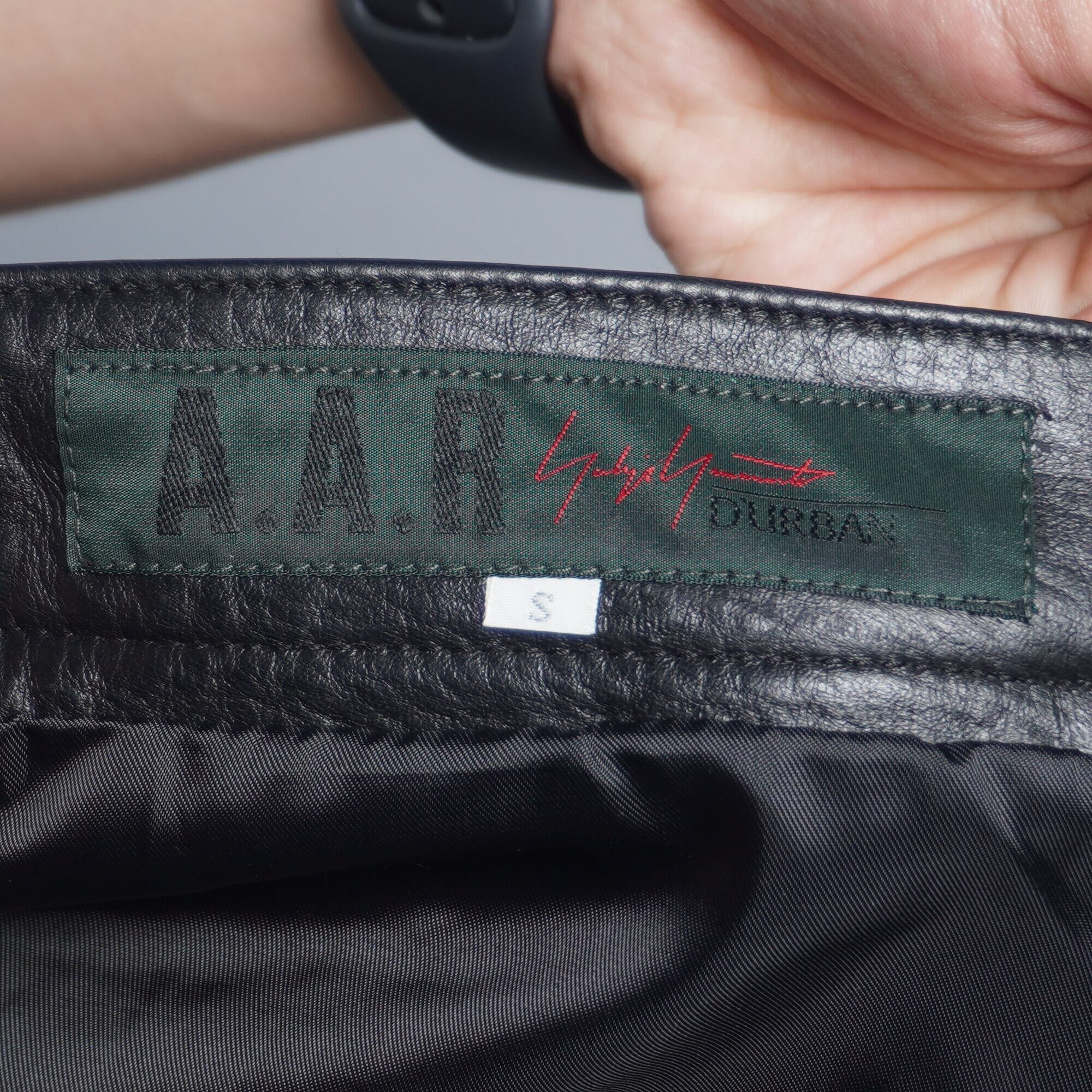 A.A.R yohji yamamoto】ヨウジヤマモト black leather pants A.A.R yohji yamamoto】ヨウジヤマモト black leather pants