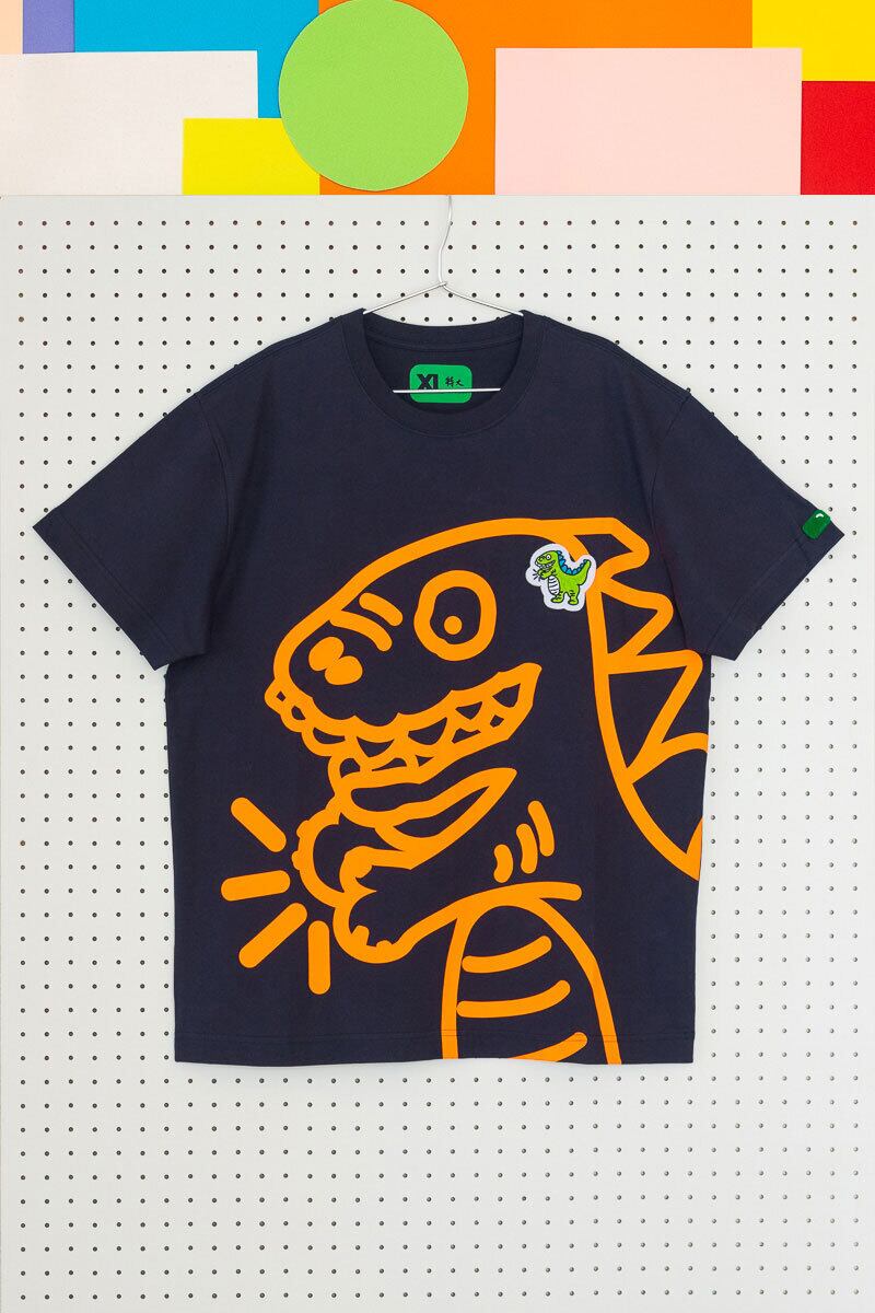 【予約販売商品】SorsorTシャツ corade オレンジ恐竜Tシャツ　メンズ・レディース・ユニセックス