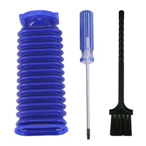【在庫のみ】EUSTACE ダイソン掃除機 青いホース蛇腹 の交換部品 Dyson V6 V7 V8 V10 V11家庭用掃除機 ソフトローラークリーナーサクションホース 修理 交換部品 分解 組立 掃除機 お手入れ ドライバー ＆ ブラシ付き