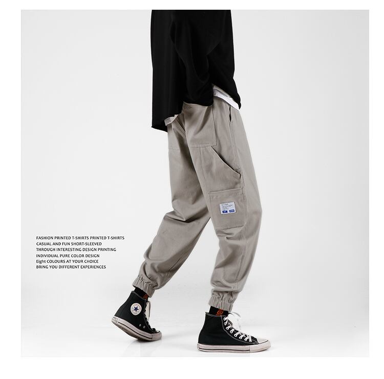 全2色 カーゴパンツ ストレート カジュアル シンプル 無地