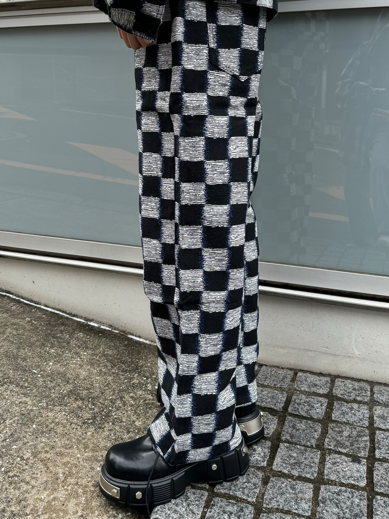 【ALUDE SELECT】blue plaid set up