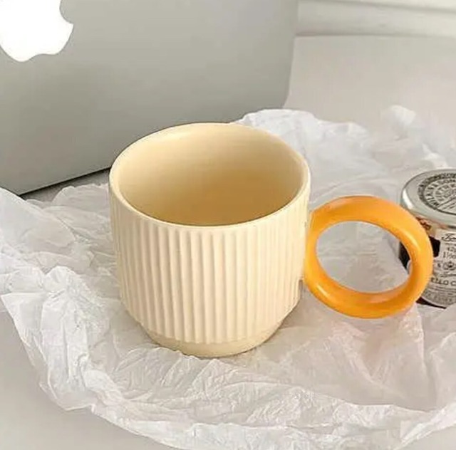 【お取り寄せ】★4色★ コーヒーカップ 韓国風 シンプル 陶器 マグカップ