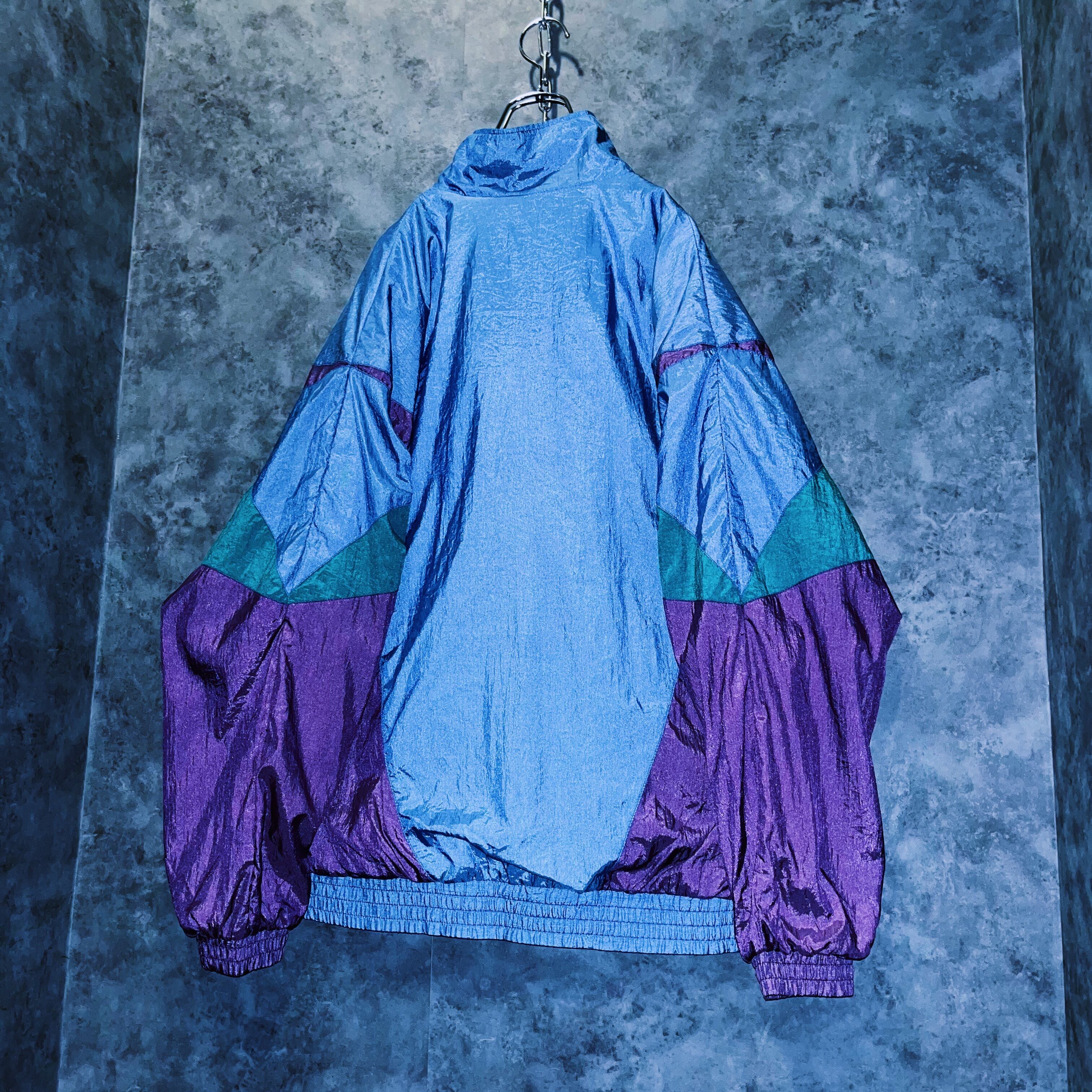 doppio】80's vintage “adidas” switching color design Nylon track