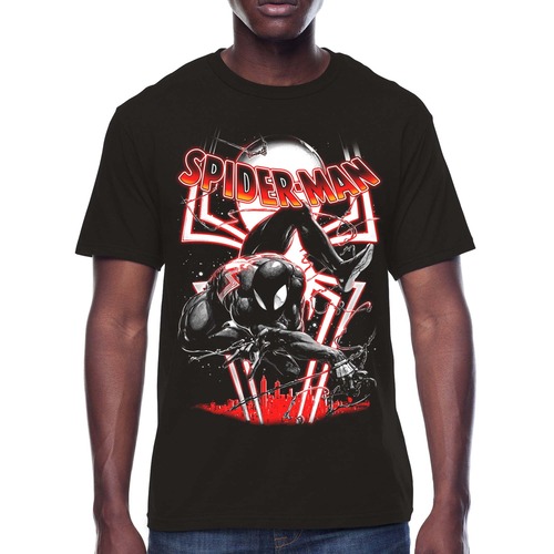 マーベル スパイダーマン グラフィック Tシャツ ブラックスパイダーマン ブラック