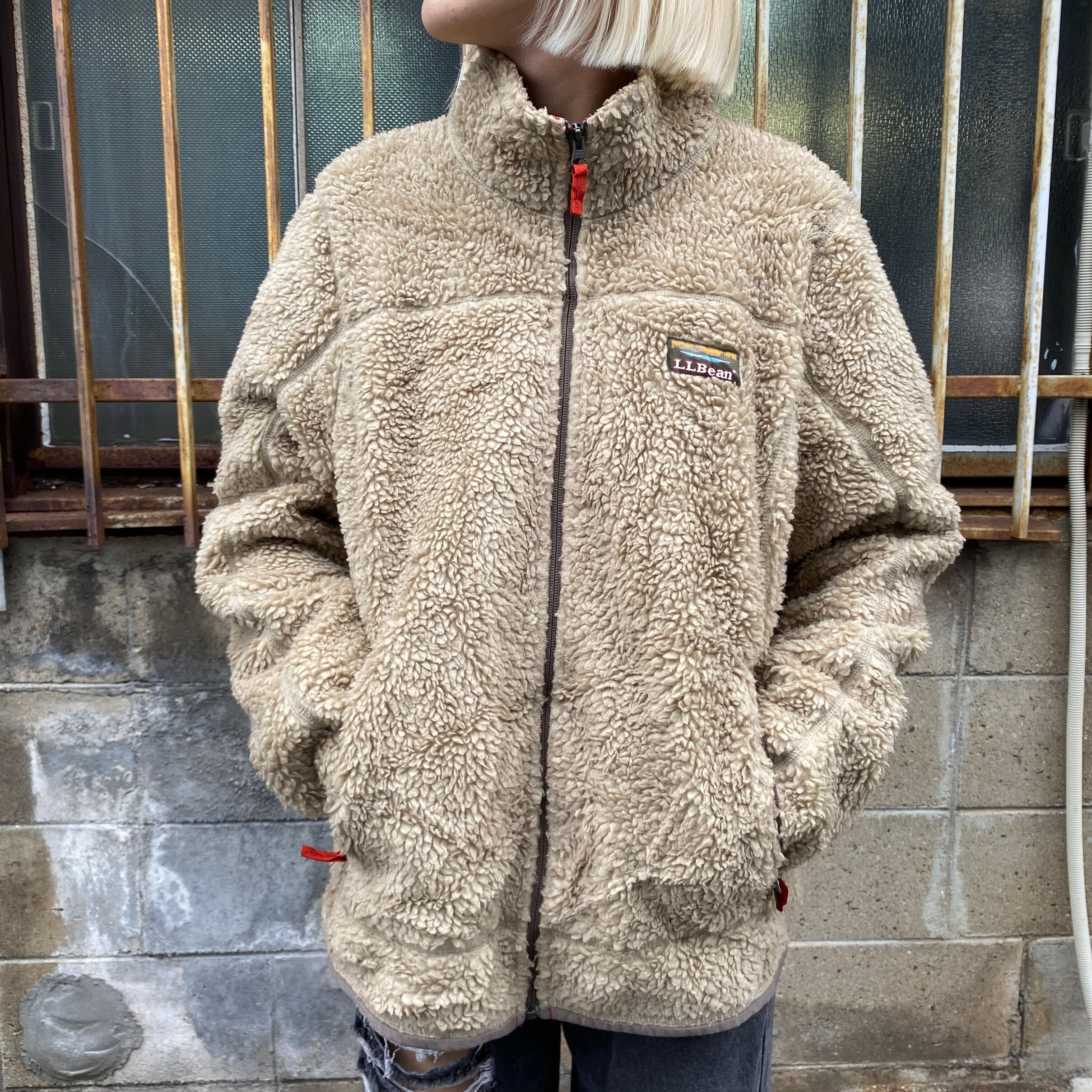 訳あり特価L.L.Bean エルエルビーン ボアフリースジャケット メッシュ 