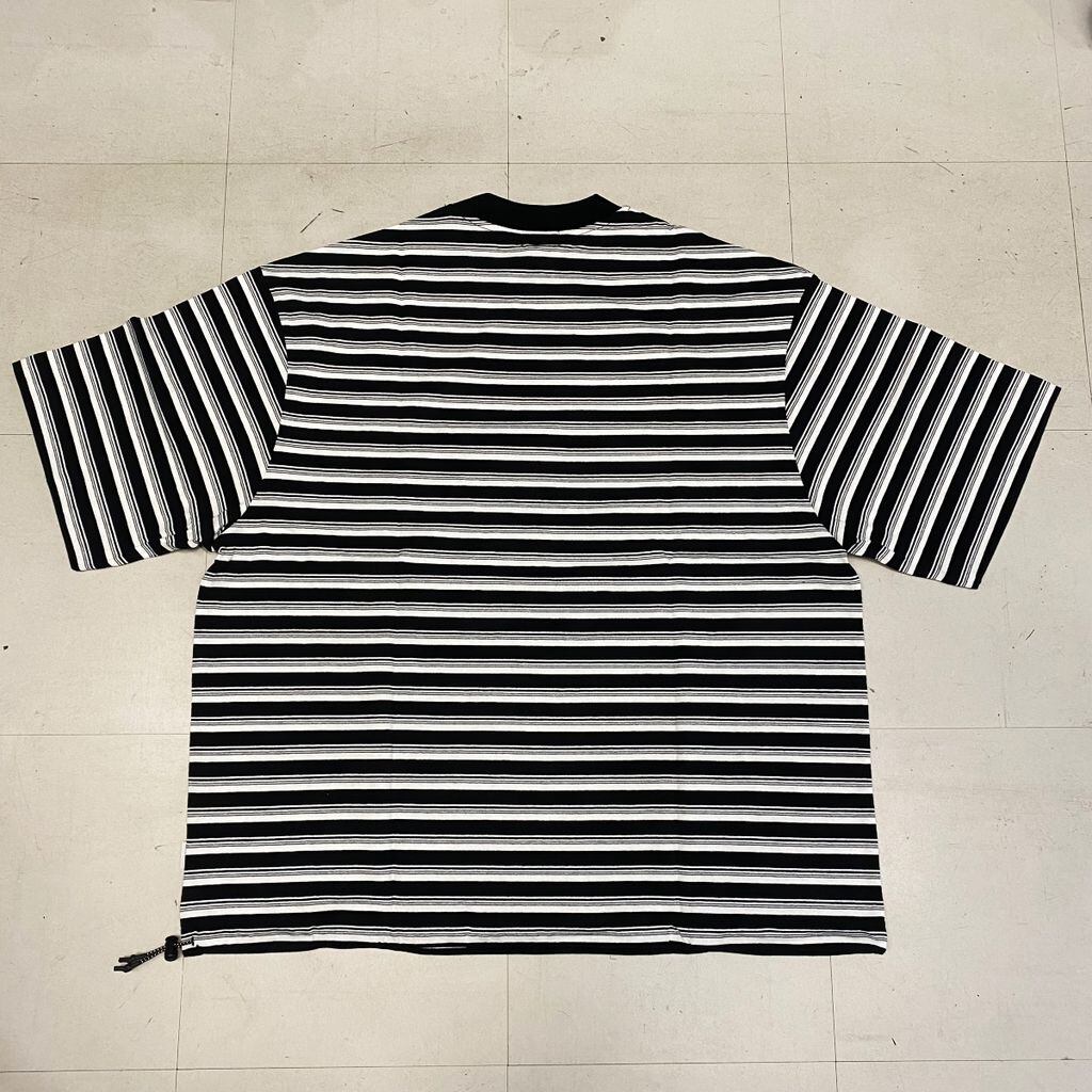 CLESSTE クレスト STRIPED MASSIVE T-SHIRT WITH DRAWSTRINGS ボーダー 