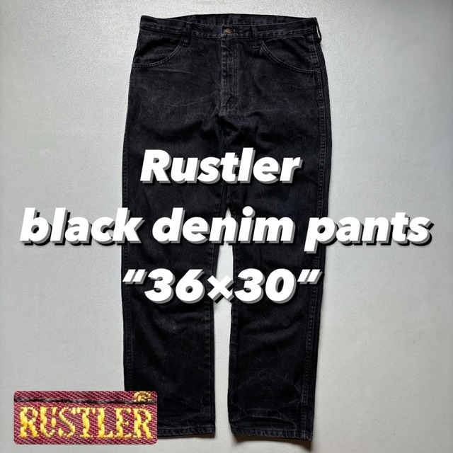Rustler black denim pants “36×30” ラスラー ブラックデニムパンツ 