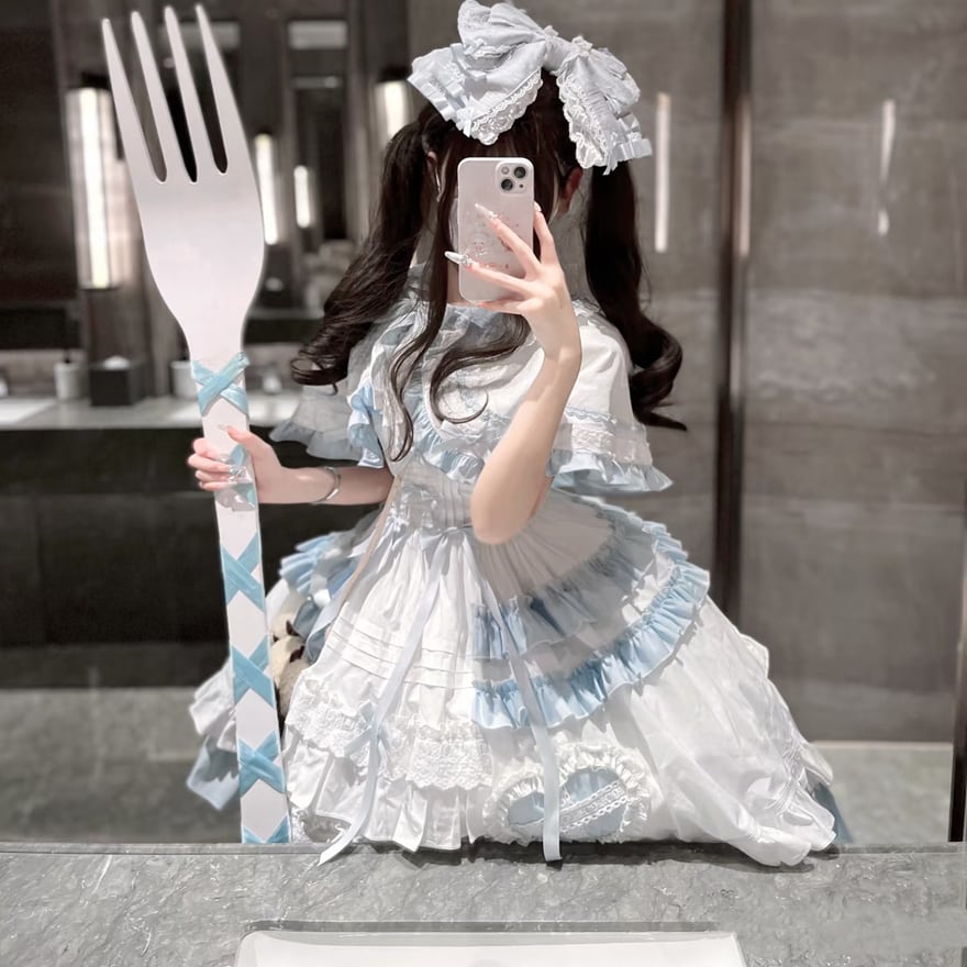 SEASONZ 夢かわいい セットアップ ショール ジャンパースカート プリンセス ホワイト フリル