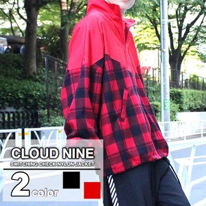 CLOUD NINE / SWITCHING CHECK NYLON JACKET スイッチング チェックナイロンジャケット