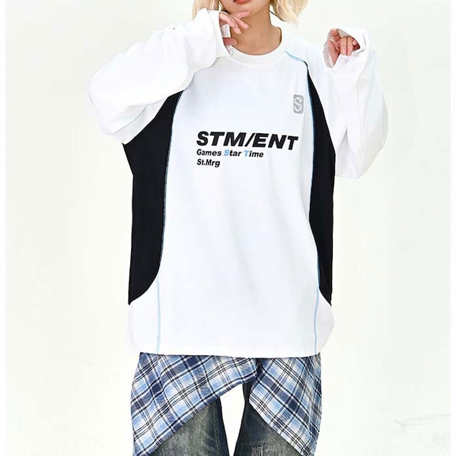 スポーツロゴパネルミックスTシャツ 3col   R01469